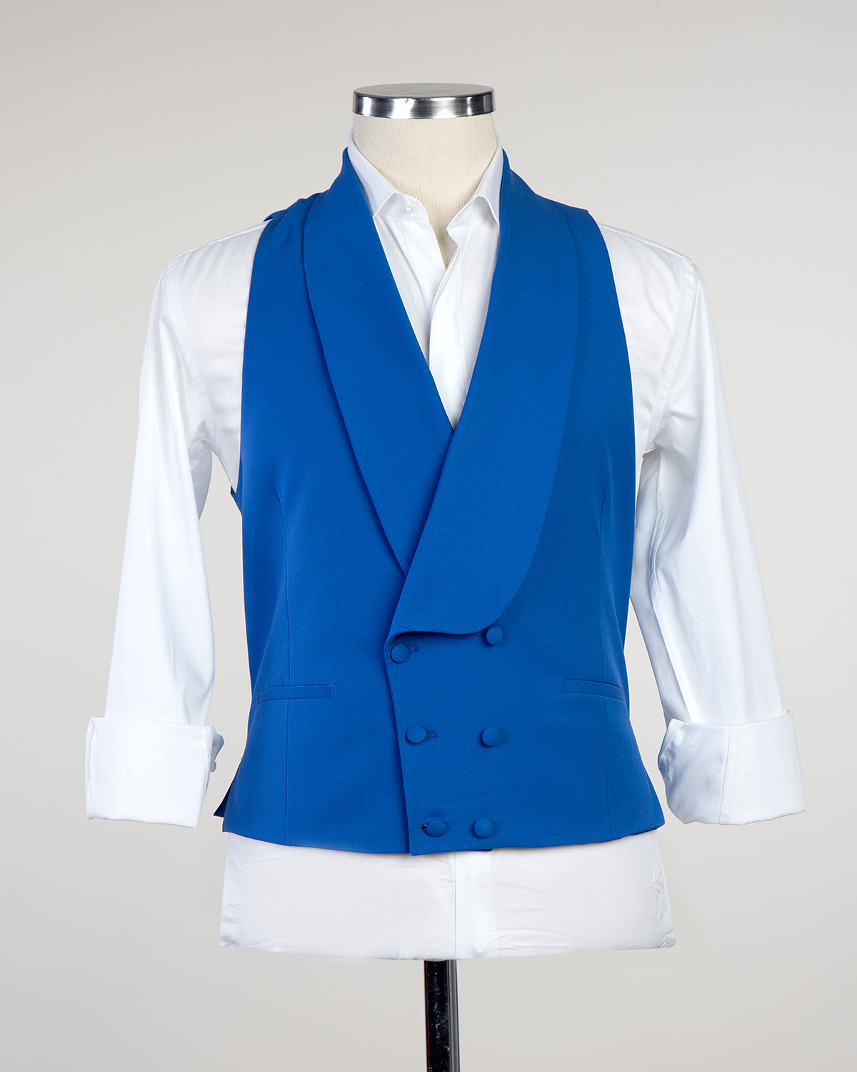 Herrenweste mit Schalkragen – Blau, Weste