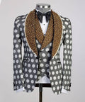 Men's 3 Piece Tuxedo Stone Detailed Collar