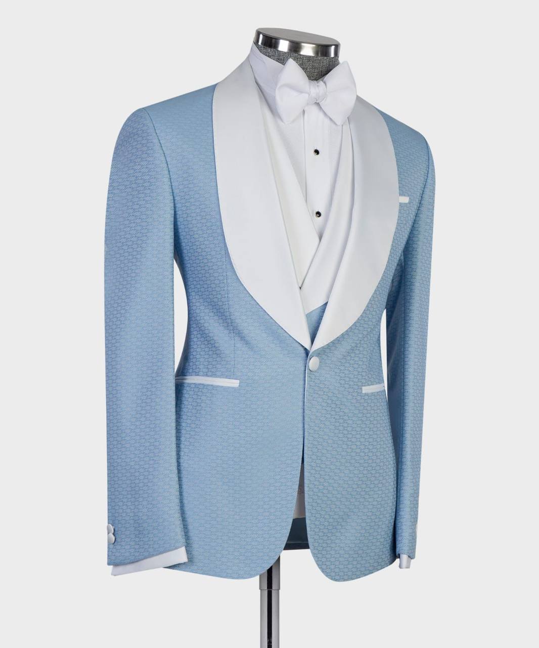 Smoking 3 pièces pour homme, costume, costume, bleu, look élégant, idéal pour mariage, spectacles, bal, célébrations