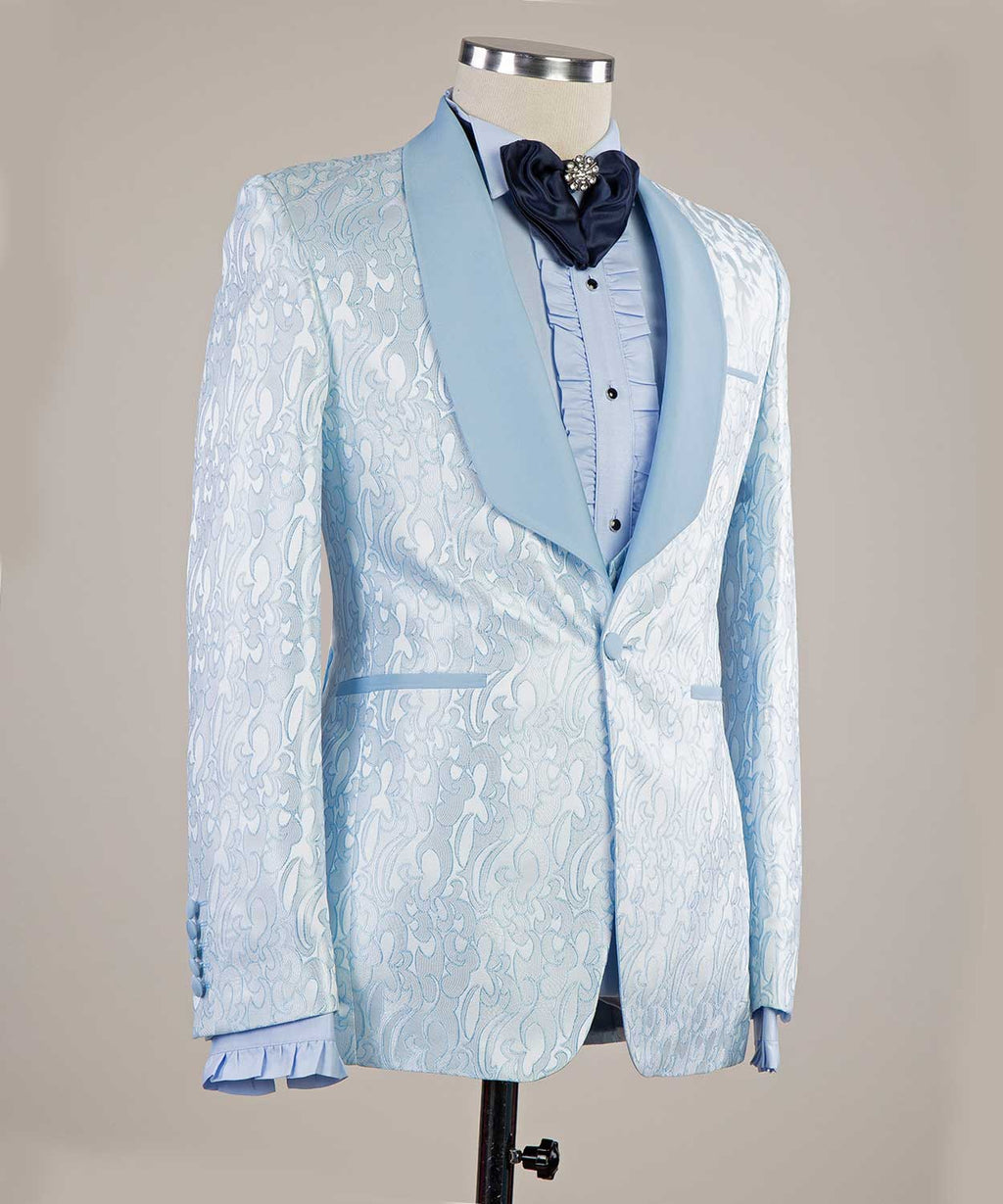 Men's 3 Piece Tuxedo, Suit, Blue