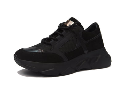 Casual fait à la main, cuir véritable en ligne, semelle légère chaussures pour hommes 12044 noir