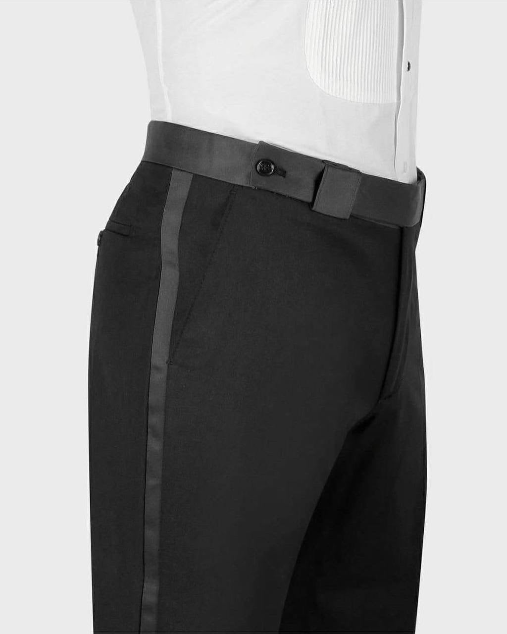 Herren 3-teiliger Smoking in Steinoptik Schwarz