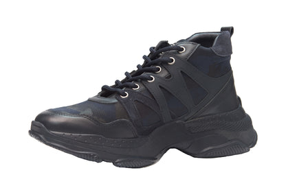 Chaussures pour hommes, décontractées, faites à la main, en cuir véritable, semelle légère, 11038, bleu marine