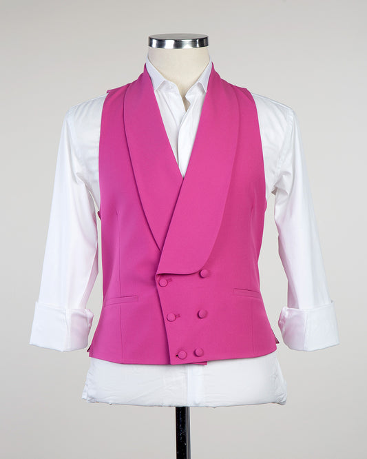 Gilet Pour Homme avec Revers Châle -Rose, Fusia,Waistcote 