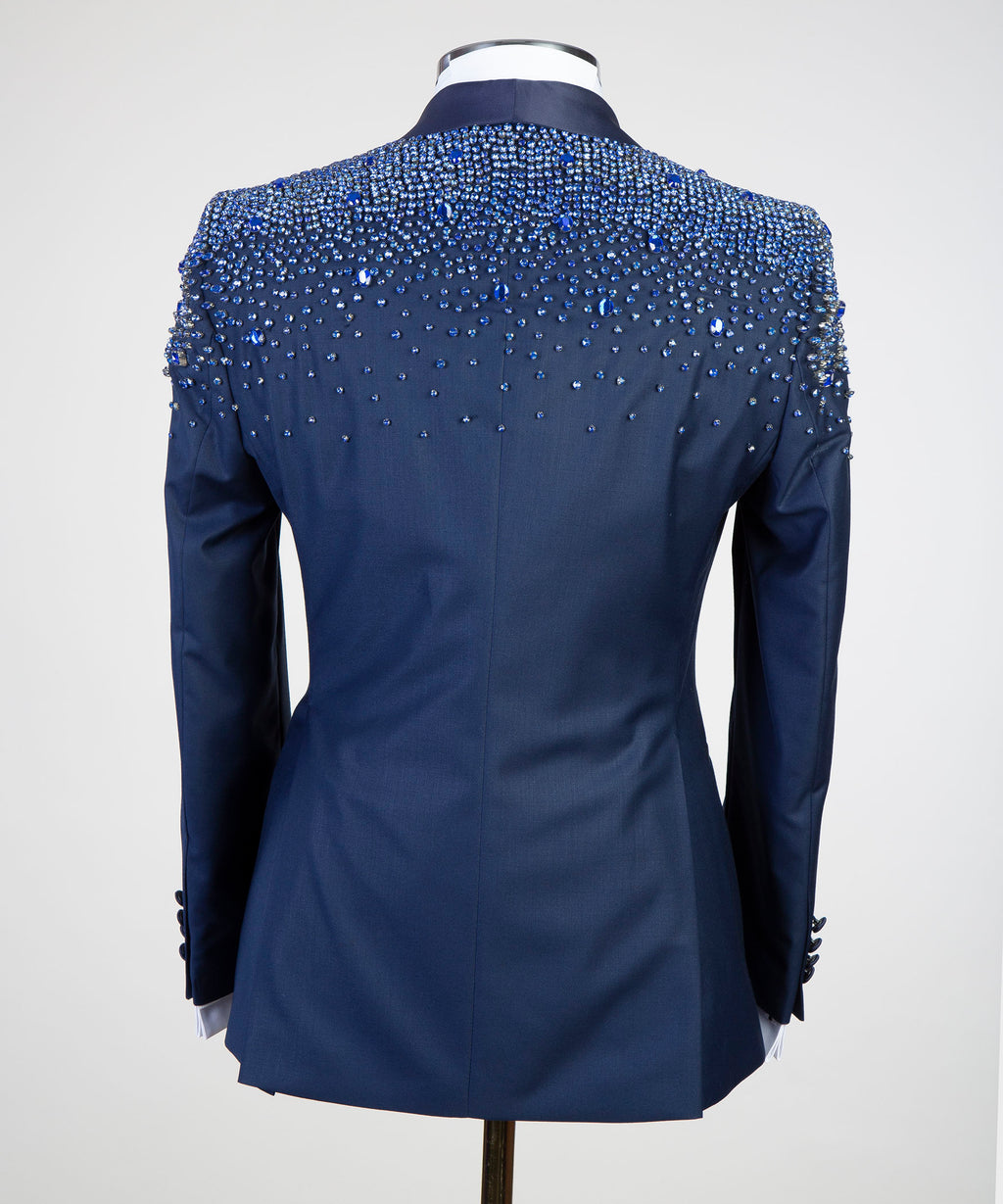 Men's 2 Piece Stoned Blue Tuxedo Suit