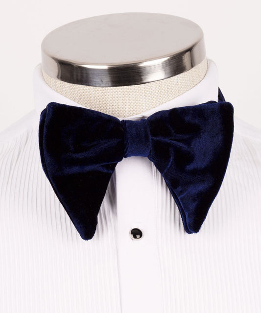 Noeud papillon, velours, bleu marine, grande plaine, idéal pour mariage ou célébration, costumes / smokings